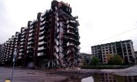 Ødelagte lejligheder i Sarajevo efter krigen
