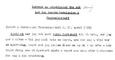 Henningsens tale i Theresienstadt-foreningen