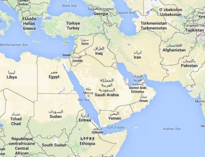 Mellemøsten ©Google Maps
