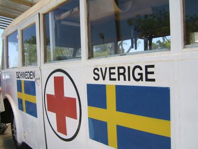 En af de såkaldte Hvide Busser, der blev brugt til at redde skandinaviske kz-fanger hjem under 2. Verdenskrig