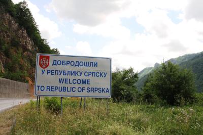 Welcome to Republic Srpska skilt