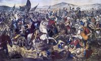 Slaget på Kosovosletten - maleri af Adam Stefanovic, 1870